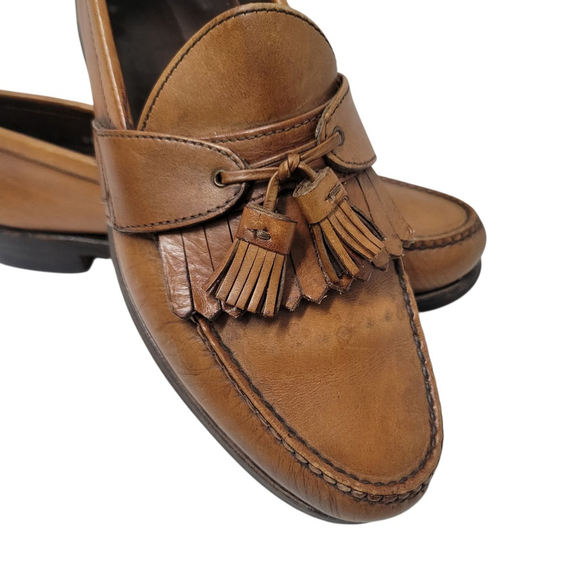 Allen Edmonds Enfield Tassel Loafers Size 12 Men's Brown Excellent Condition - Picture 8 of 15